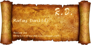 Rafay Daniló névjegykártya